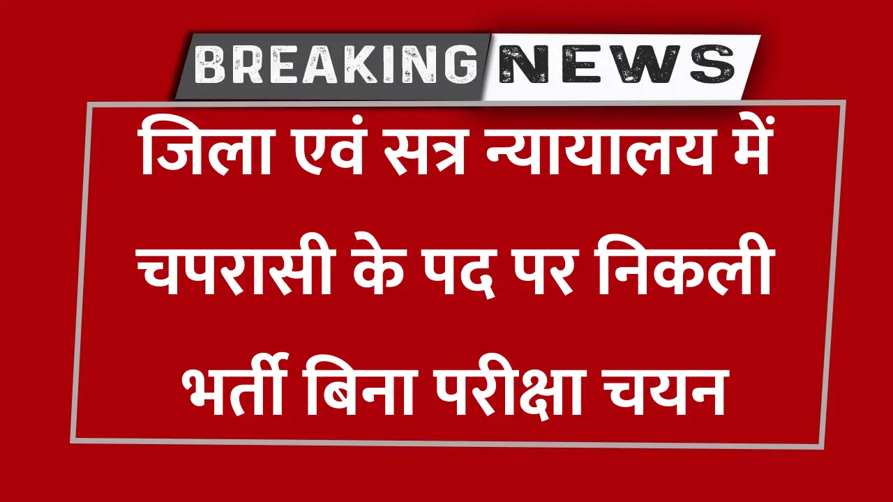 District Court Peon Vacancy Dec 2024